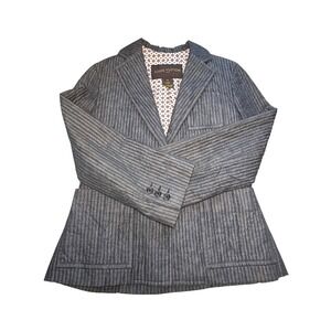 Louis Vuitton Grey minimalist Designer Archival Cotton Blazer Size 42 Fits XS